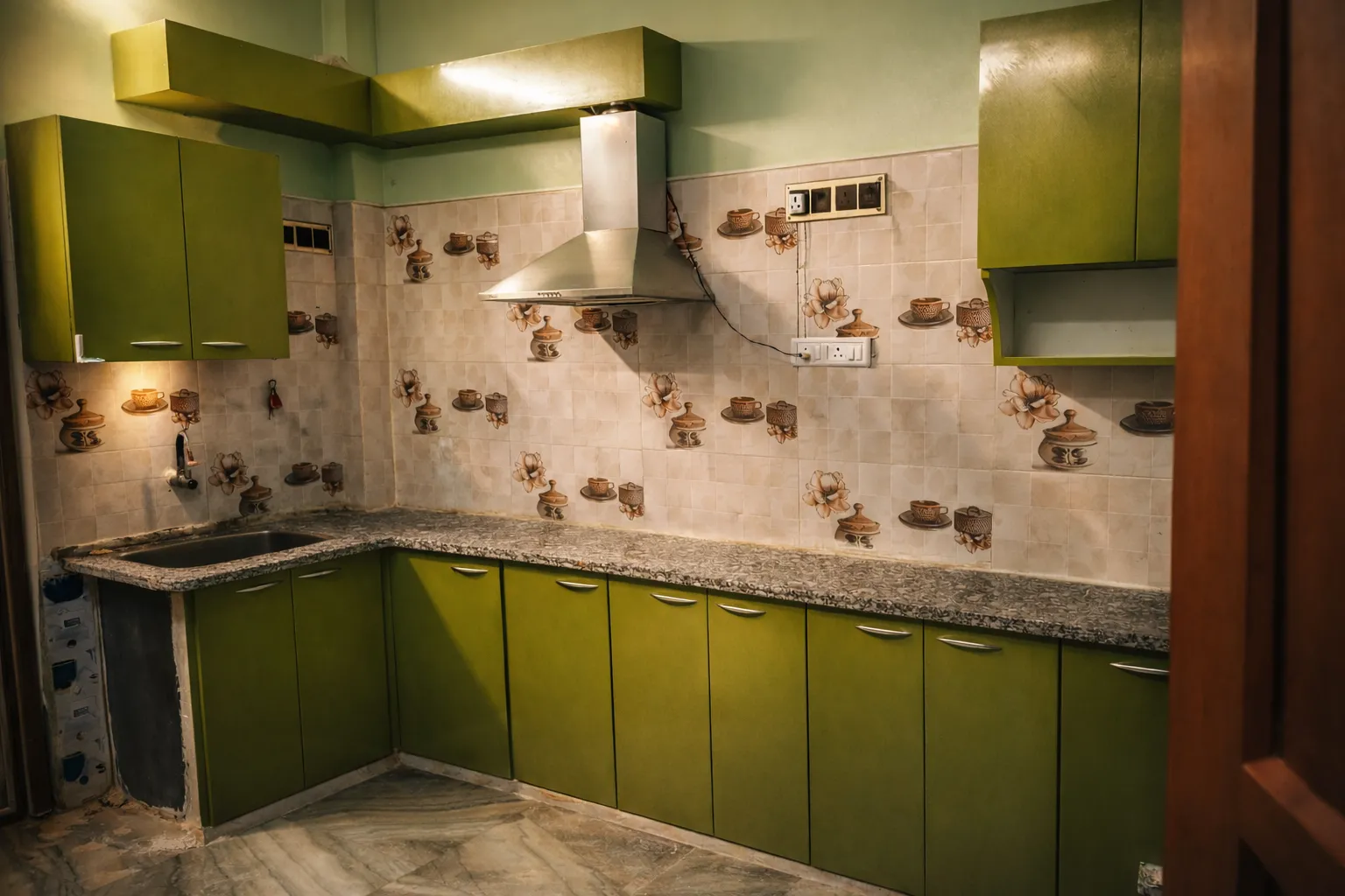 Top Green Modular Kitchen in Daspara Kolkata - Modular Kitchen